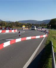 Recycling-Leitsysteme im Kreisverkehr - Kreisverkehrsprovisorium Recycling-Leitsysteme im Kreisverkehr - Kreisverkehrsprovisorium
