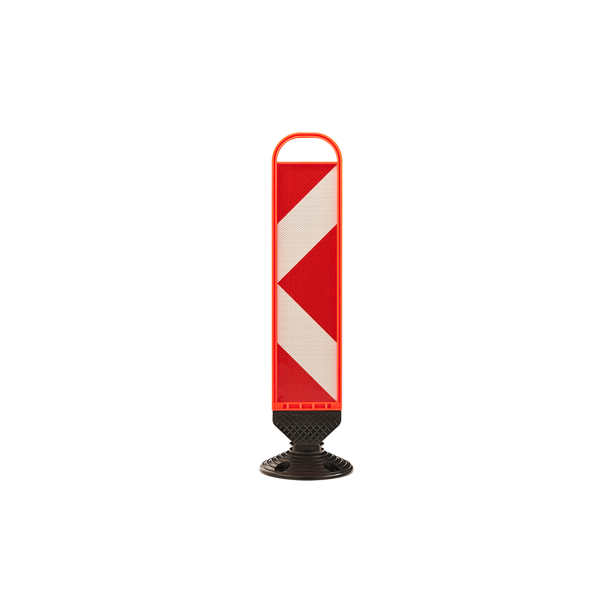 Flexible Warnbake Pfeil linksweisend einseitig Fuß Asphalt