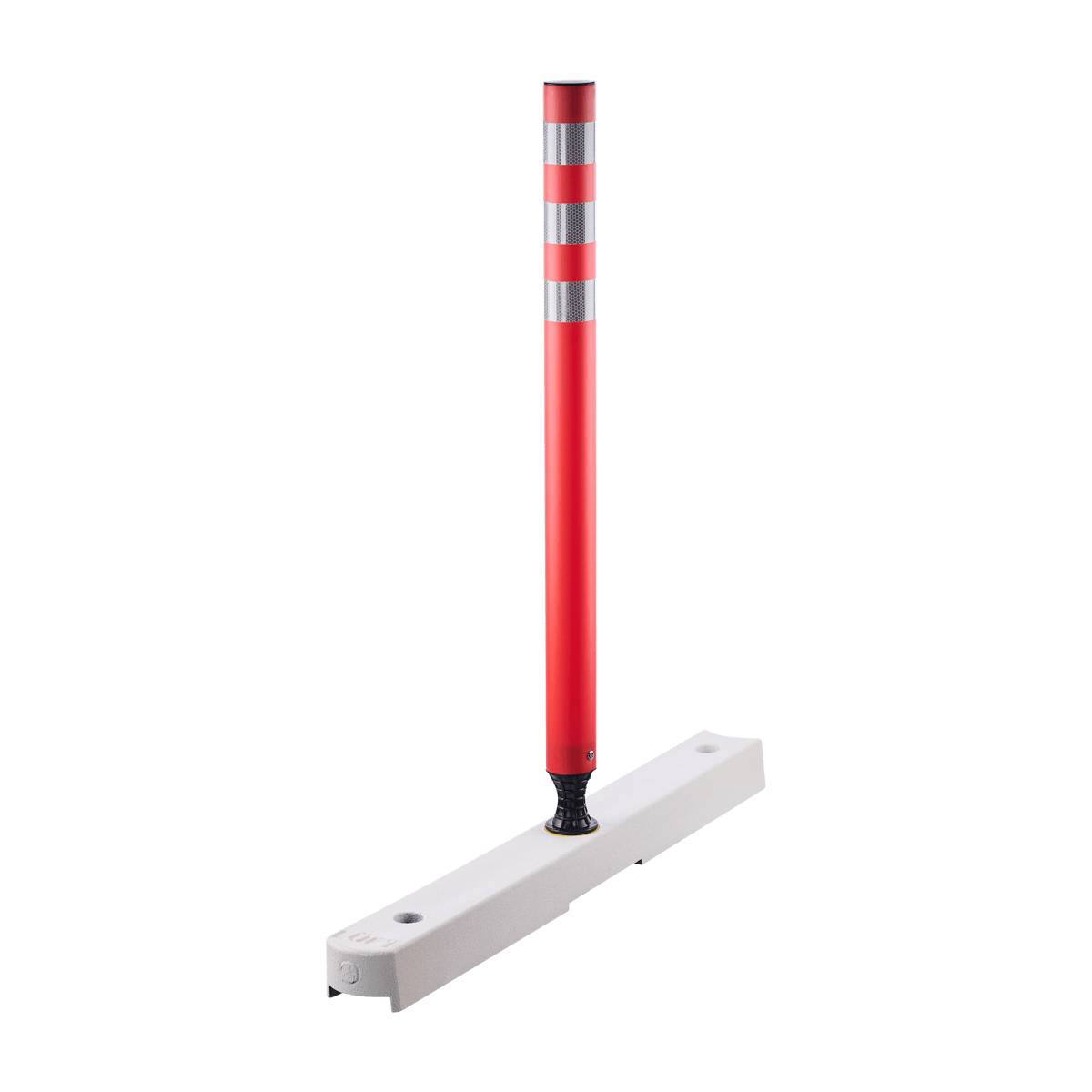 Bike Lane Protector LOW. Leitpfosten Flex Bike Lane Protector LOW  mit Leitpfosten Flex weiß beschichtet Recycling Kunststoff