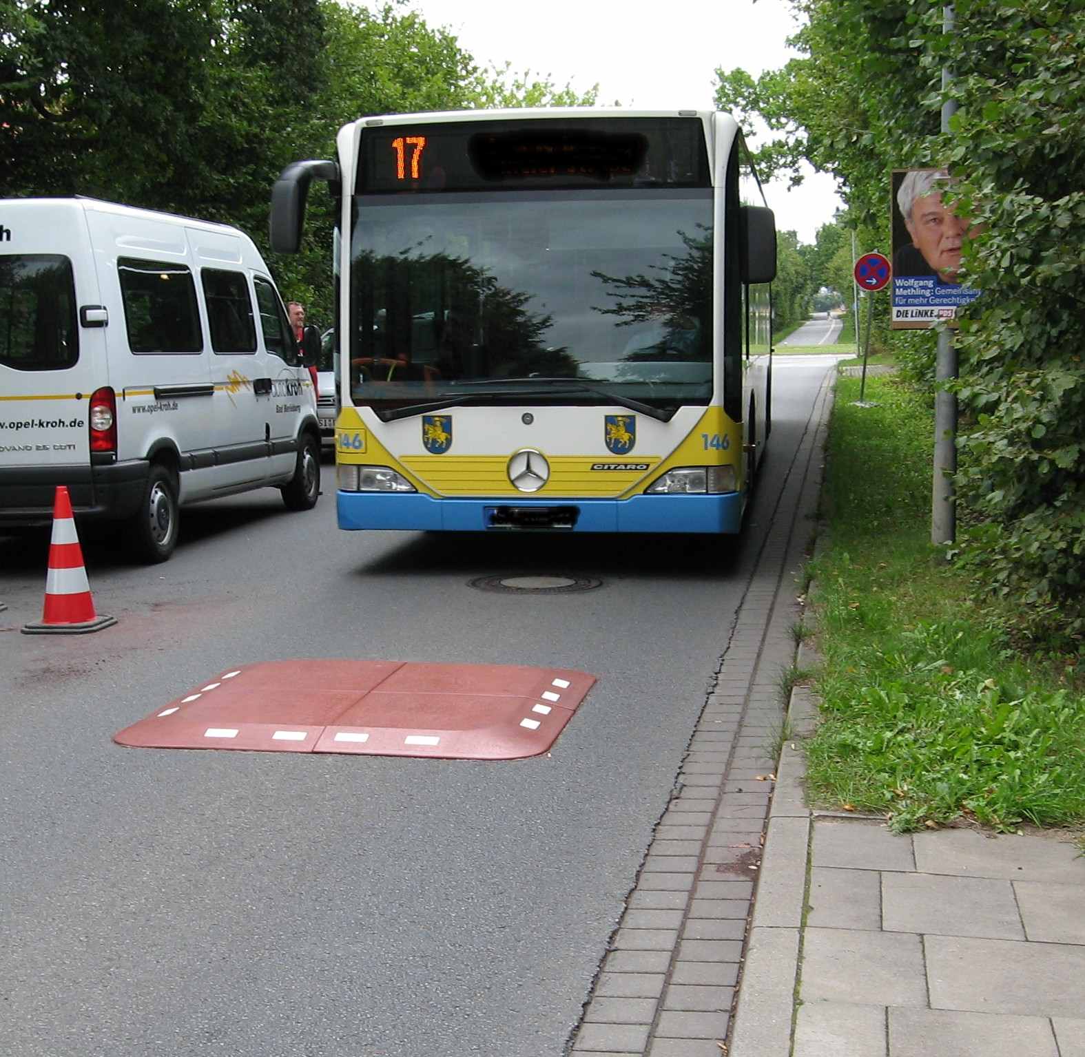 Berliner Kissen rotbraun bis 30 km/h