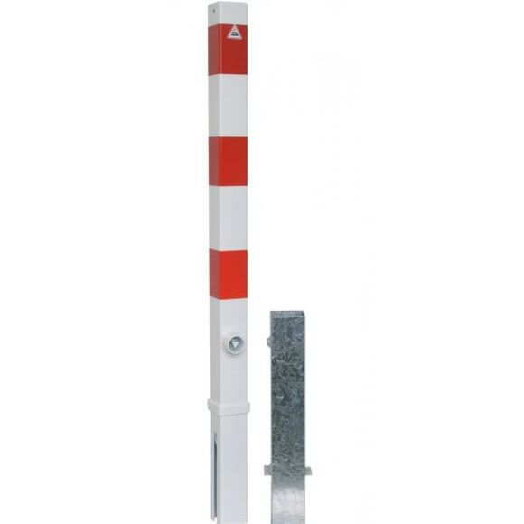 Absperrpfosten Stahlrohr 70x70 mm herausnehmbar mit Dreikantverschluss