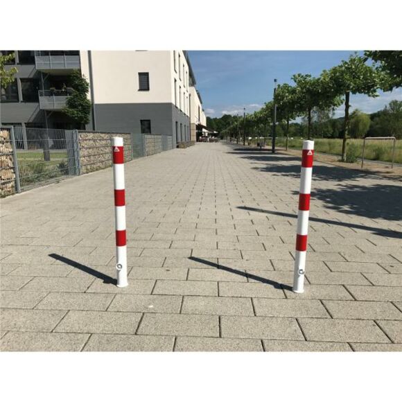 Absperrpfosten Stahlrohr Ø60 mm herausnehmbar mit Dreikantverschluss