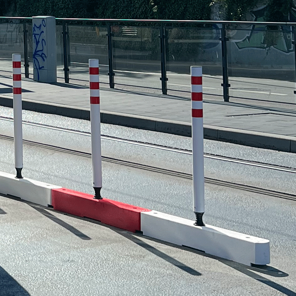 Bike Lane Protector mit Leitpfosten Flex