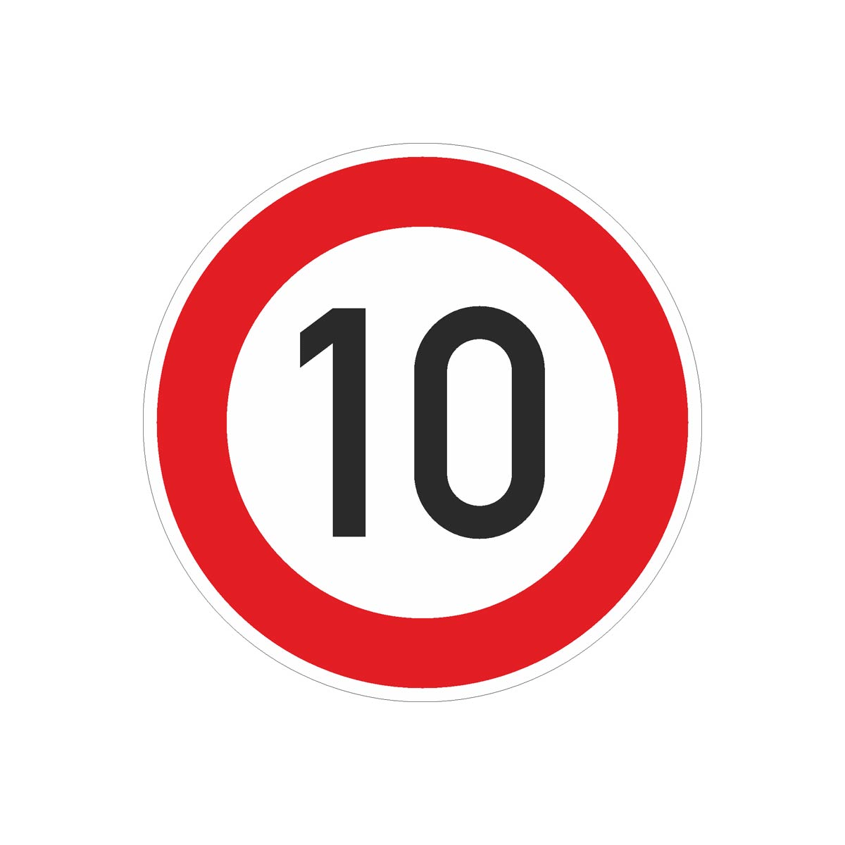 Verkehrszeichen VZ 274-10  Verkehrszeichen 274-10