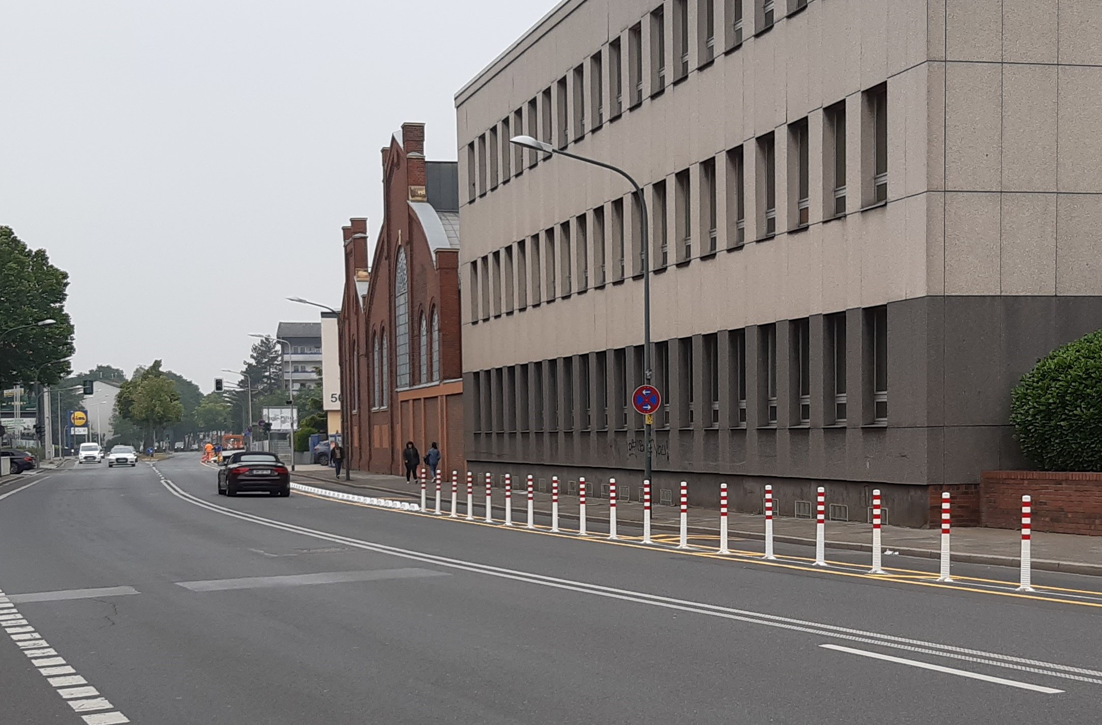 Leitpfosten Soft weiß Radwegabtrennung