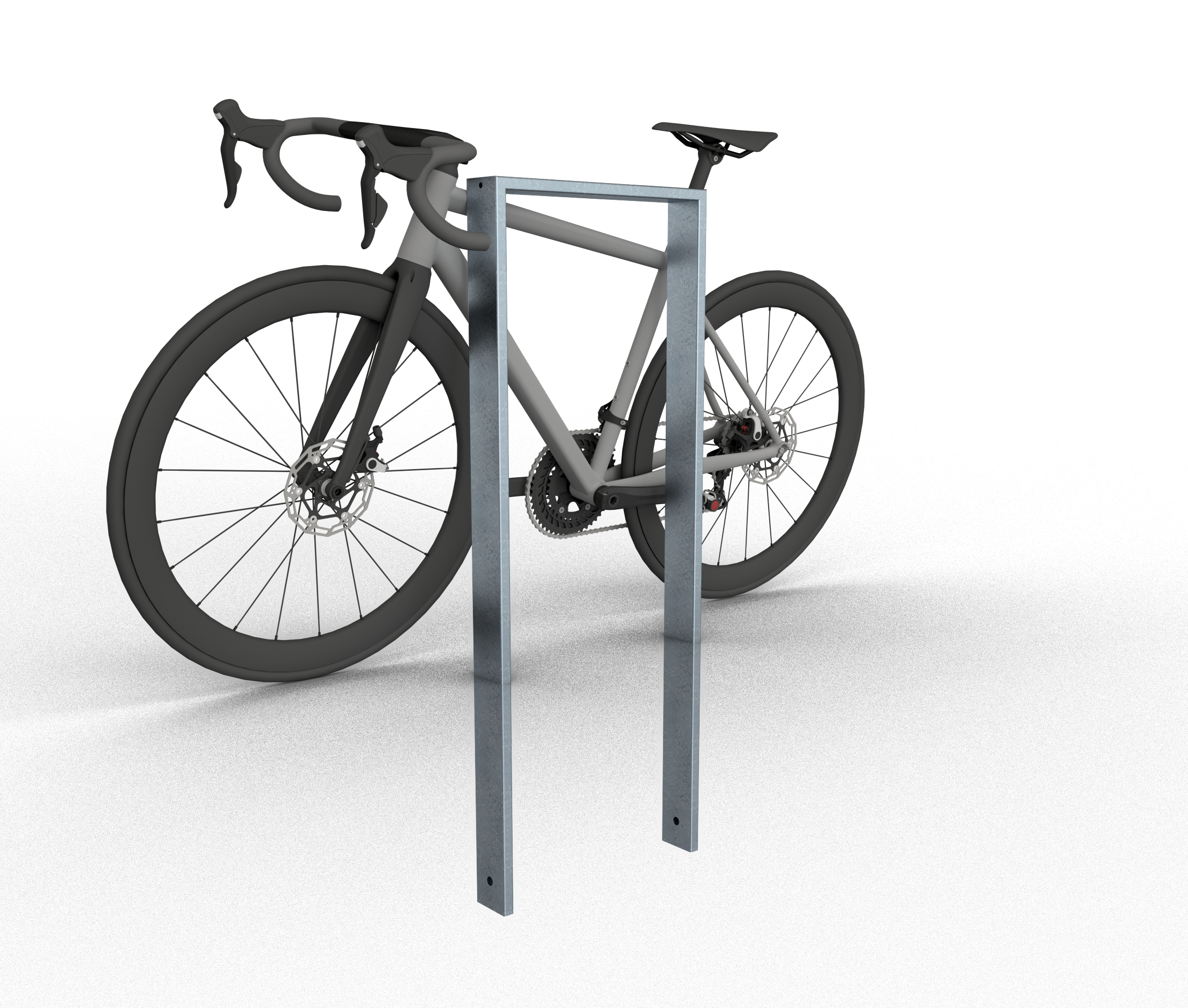 Fahrradbügel eckig 80x20 mm