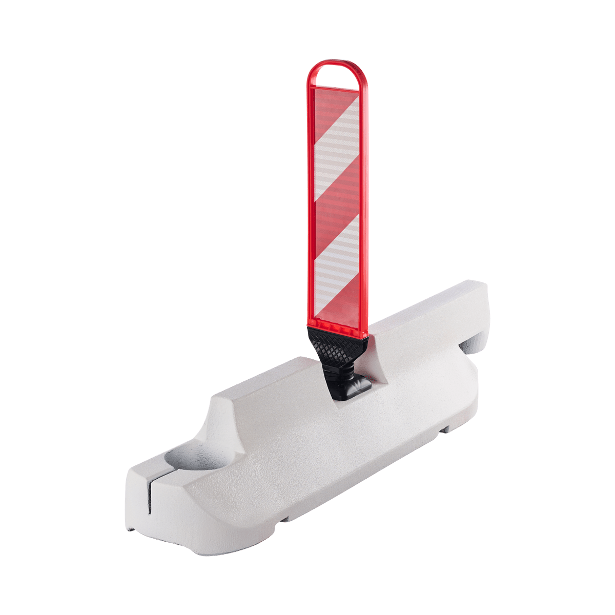 Leitbord mit Aussparung. Warnbake Leitbord Aussparung weiß beschichtet Recycling Kunststoff mit Warnbake