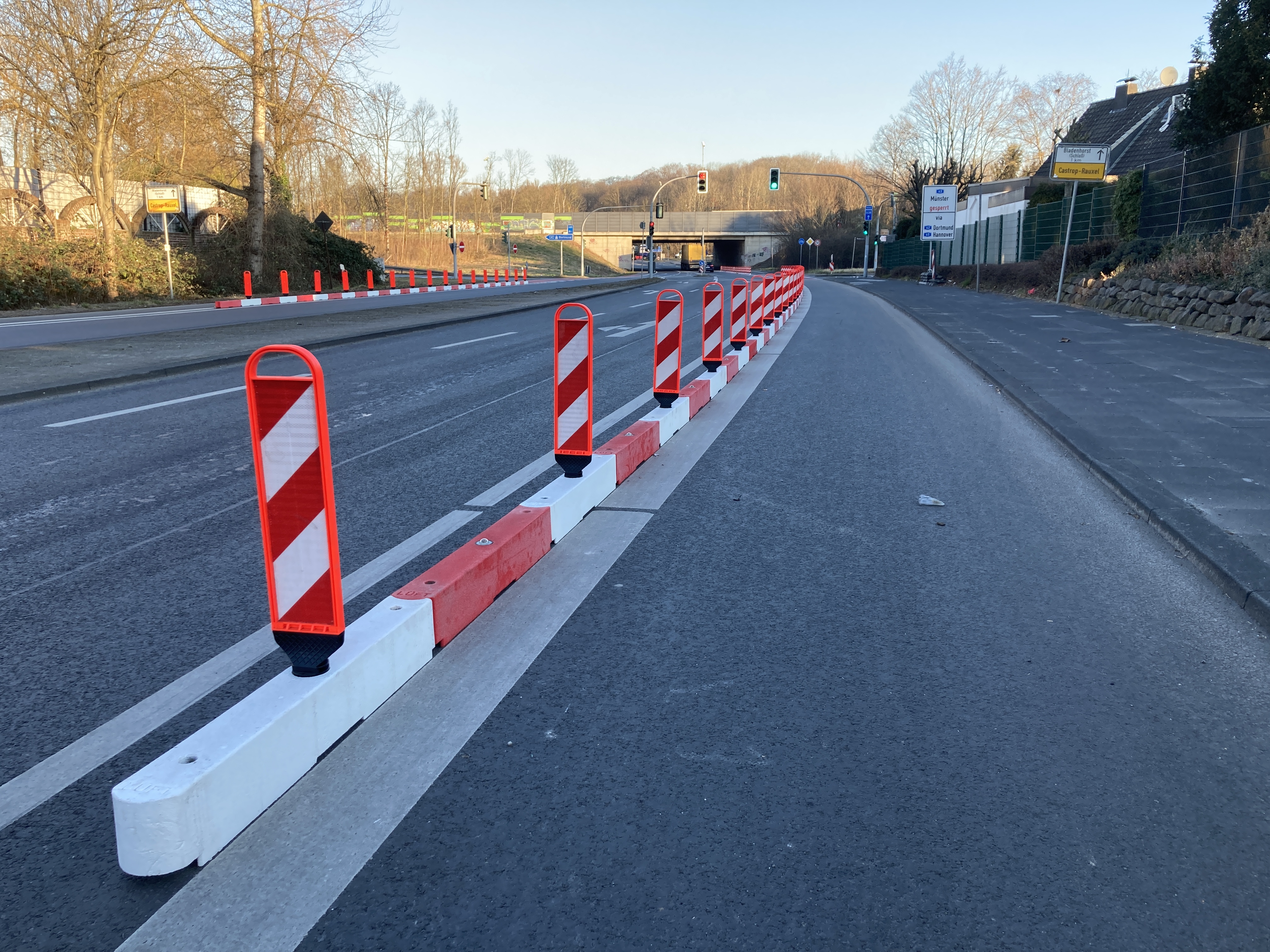 Bike Lane Protector als Fahrbahnteiler