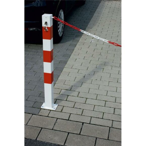 Absperrpfosten Stahlrohr 70x70 mm zum Aufdübeln Absperrpfosten Stahlrohr 70x70 mm zum Aufdübeln